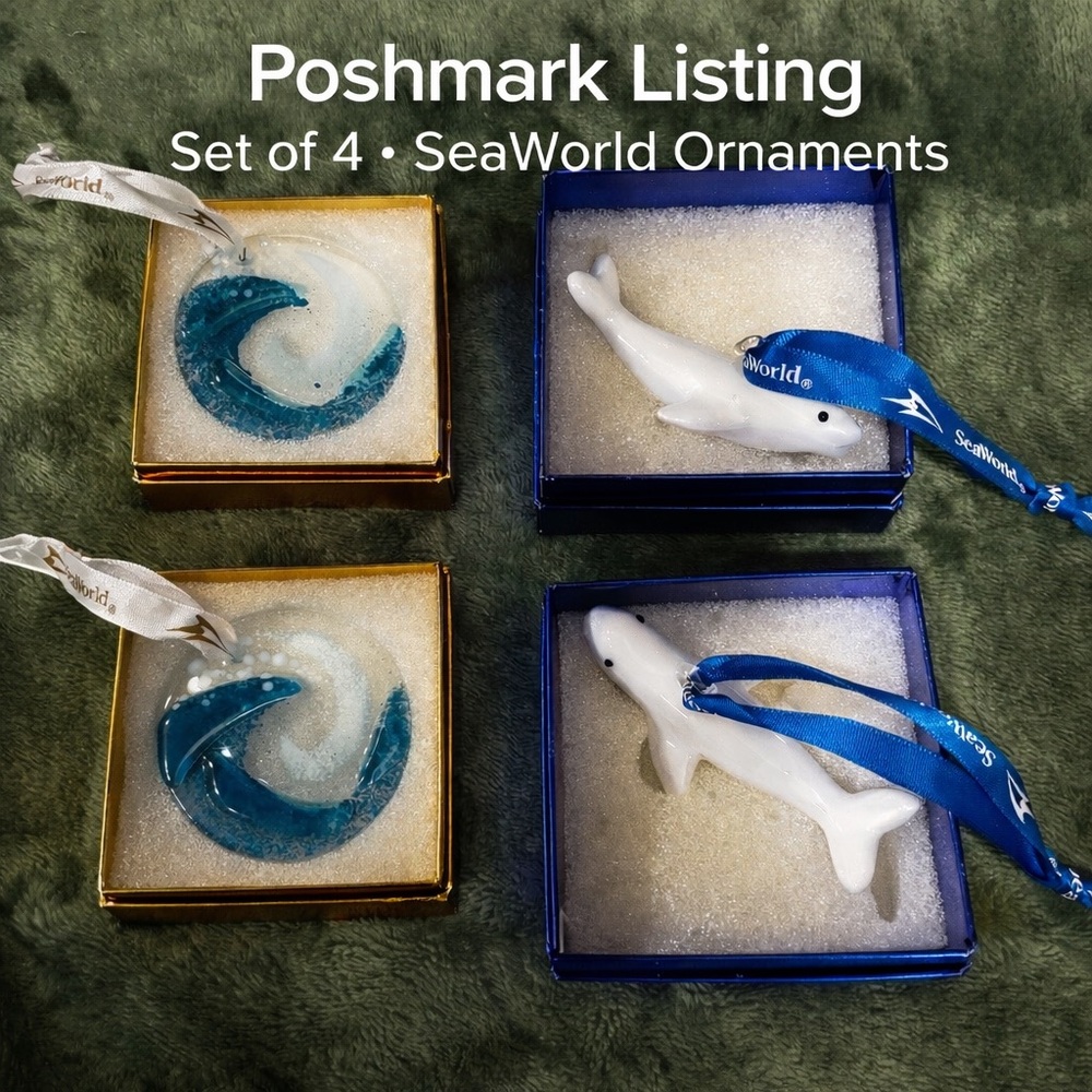 SeaWorld Ornament Set – Set of 4 – Boxed & Gift-Ready